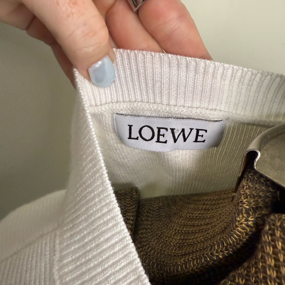 Loewe Cream Crew Neck Sweater View 4